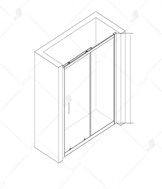 Душевая дверь RGW CL-14B 1100 мм Черный/Прозрачное