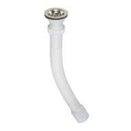 Сифон VIANT  гофрированный "МИНИ" 1½", с нерж. чашкой Ø63 мм, стандарт Ø40/50 L800 мм  (VG-327)