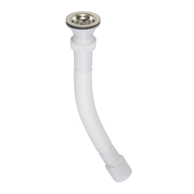 Сифон VIANT  гофрированный "МИНИ" 1½", с нерж. чашкой Ø63 мм, стандарт Ø40/50 L800 мм  (VG-327)