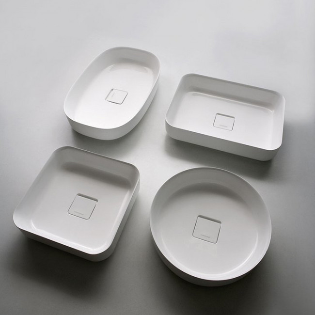 Antonio Lupi Bolo Раковина 40х40 см, без отв., накладная, цвет: белый Antonio Lupi Bolo Раковина 40х40 см, без отв., накладная, цвет: белый