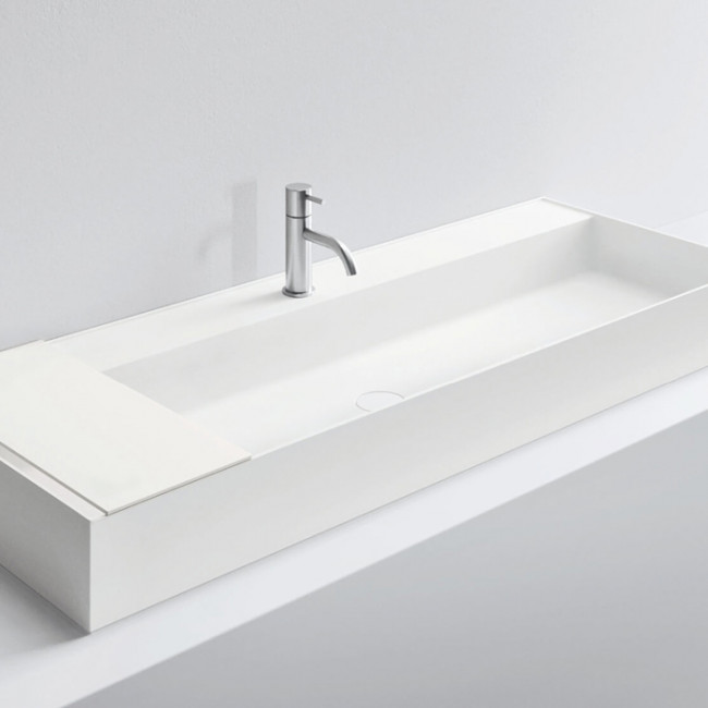 NOORTH milldue edition Раковина 126.5х47.2х12 см, 1 отв., накладная, цвет: белый