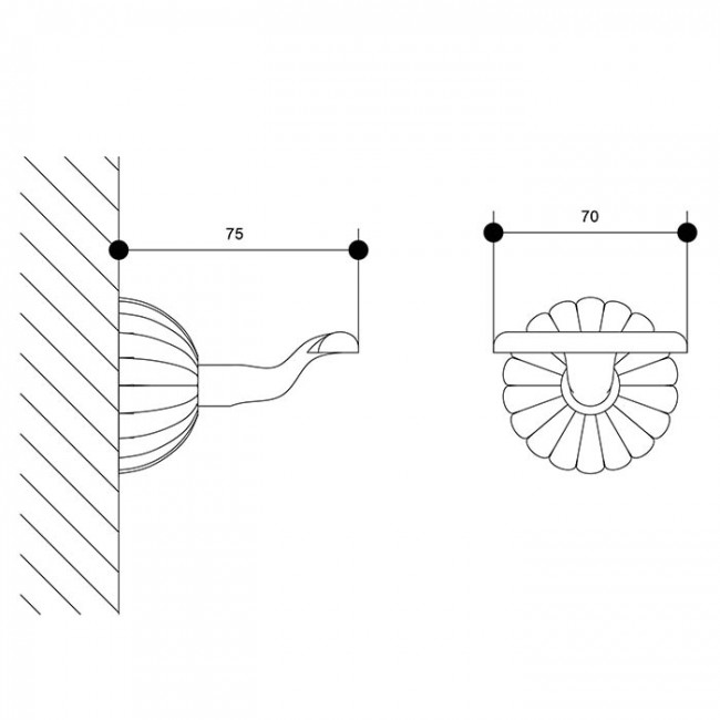 Крючок Bongio Radiant, цвет: хром