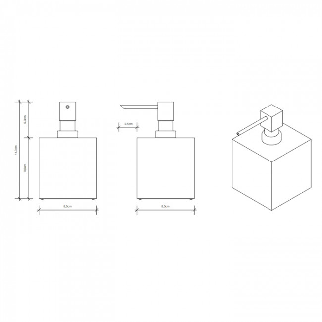 Decor Walther Cube DW 475 Дозатор для мыла, настольный, цвет: черный матовый Decor Walther Cube DW 475 Дозатор для мыла, настольный, цвет: черный матовый