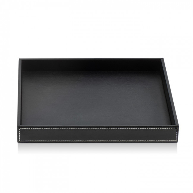 Decor Walther Brownie Tab Q Лоток универсальный 28x28см, настольный, цвет: черная кожа Decor Walther Brownie Tab Q Лоток универсальный 28x28см, настольный, цвет: черная кожа