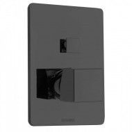 Bossini Z00005 Z00063.073 Cube Смеситель для душа, встраиваемый, 2 выхода , цвет: черный матовый