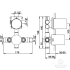 CISAL Встраиваемая часть термостатического смесителя с переключателем на 2 положения, ZA01840104