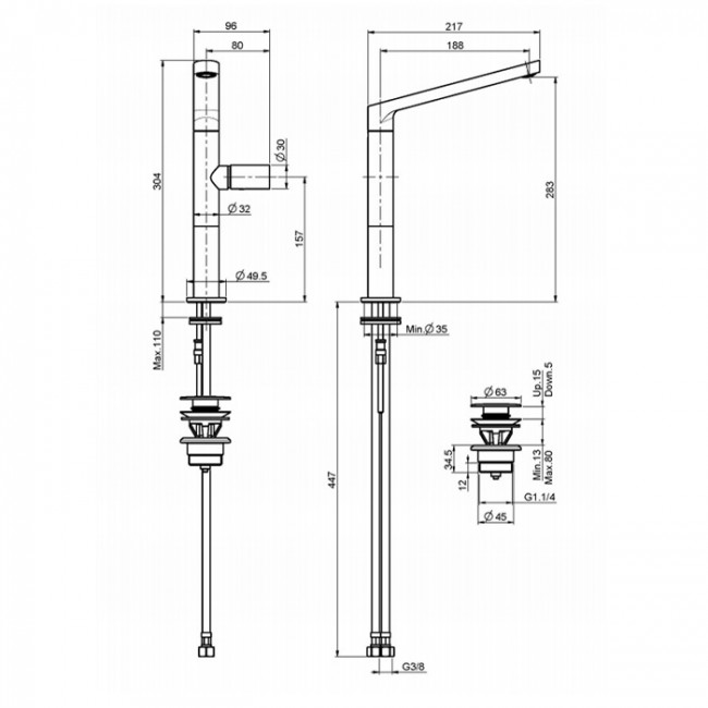 Carlo Frattini Nomos go Высокий смеситель для раковины, цвет: хром Carlo Frattini Nomos go Высокий смеситель для раковины, цвет: хром