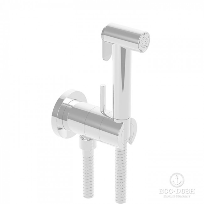 Huber Shower Гигиенический душ, со шлангом 12см., вывод с держателем и встроенный прогрессивный картридж, цвет: белый матовый Huber Shower Гигиенический душ, со шлангом 12см., вывод с держателем и встроенный прогрессивный картридж, цвет: белый матовый