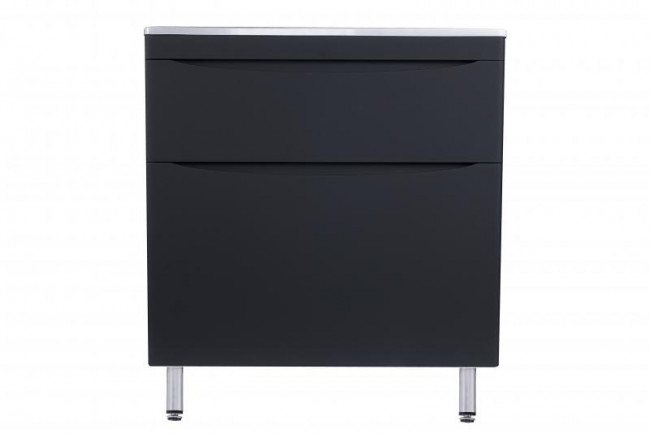 Style Line Тумба с раковиной напольная "Бергамо мини 90" (2 ящ.) Люкс антискрейтч белый, PLUS Style Line Тумба с раковиной напольная "Бергамо мини 90" (2 ящ.) Люкс антискрейтч белый, PLUS