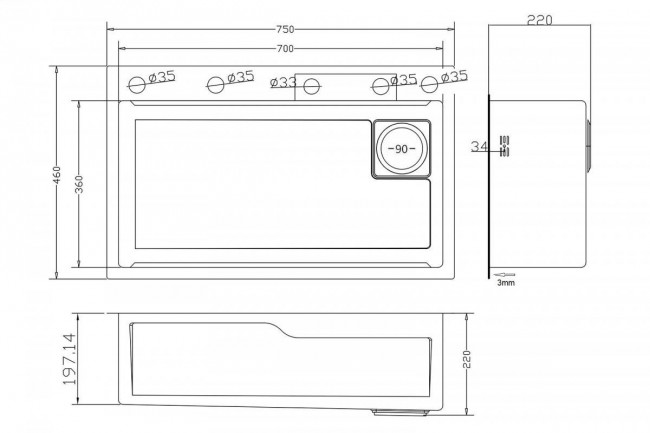 Мойка ZorG MASTER с водопадом ZM 7546 комплект со смесителем, аксессуарами