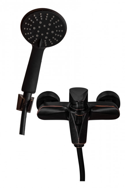 Смеситель для ванны с душем ПСМ-ПРОФСАН PSM-301-1 STEEL тип См-ВОРНШлА Черный-бронза