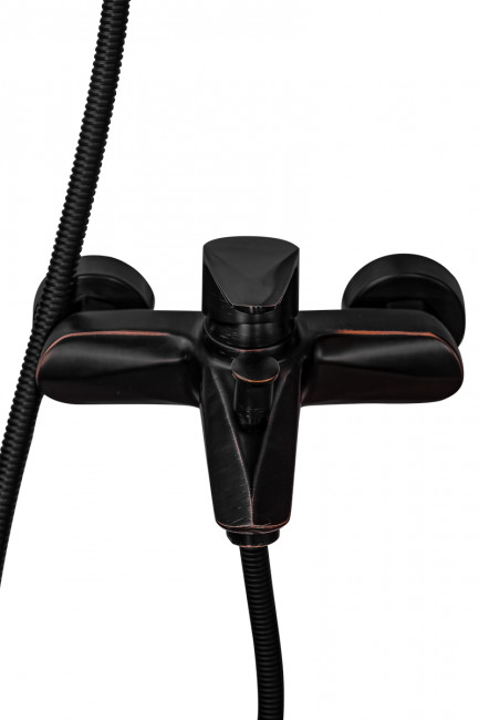 Смеситель для ванны с душем ПСМ-ПРОФСАН PSM-301-1 STEEL тип См-ВОРНШлА Черный-бронза