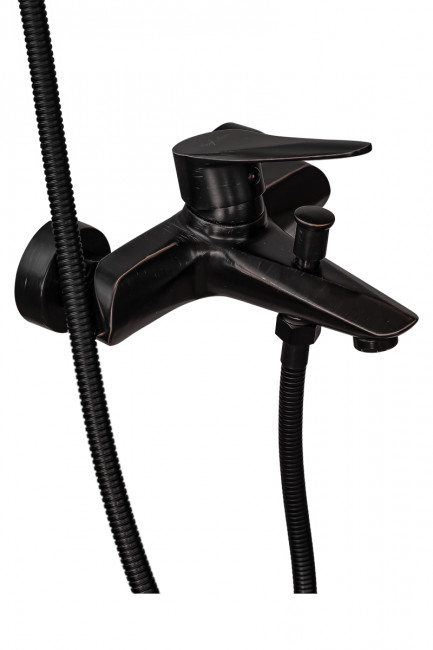 Смеситель для ванны с душем ПСМ-ПРОФСАН PSM-301-1 STEEL тип См-ВОРНШлА Черный-бронза