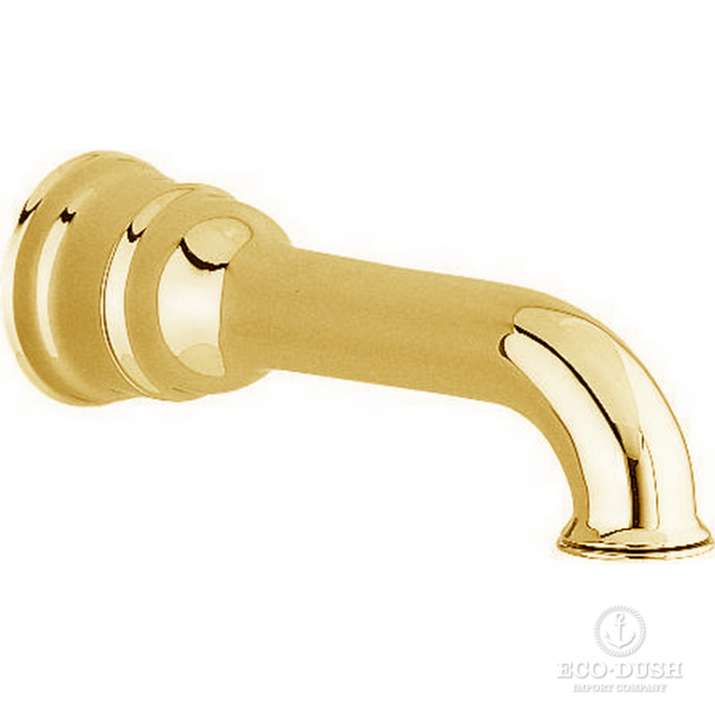 CISAL Излив настенный 220 мм для ванны, цвет: золото