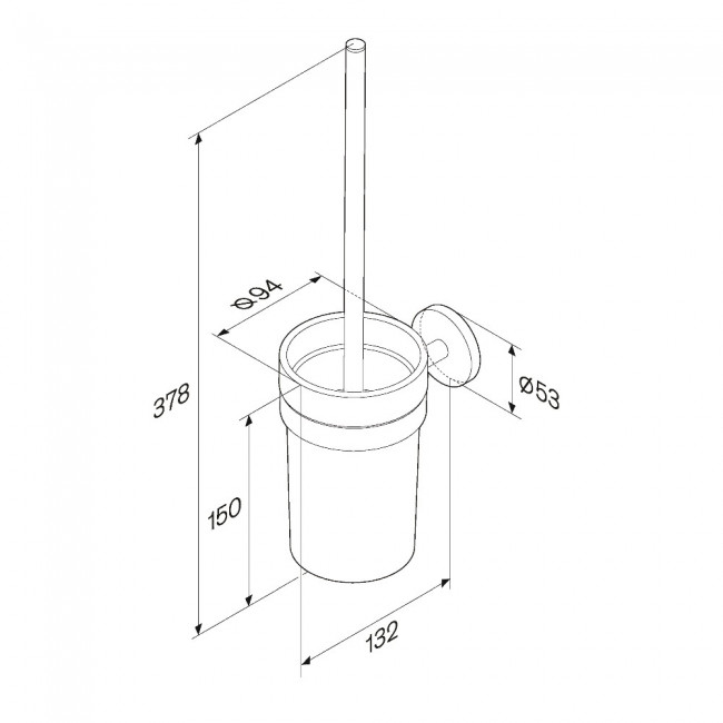 AM.PM A85A33322 X-Joy, Стойка с туалетной щеткой черный