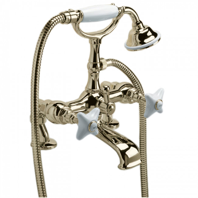 Devon&Devon White Rose Смеситель для ванны, цвет: золото UTWR733P