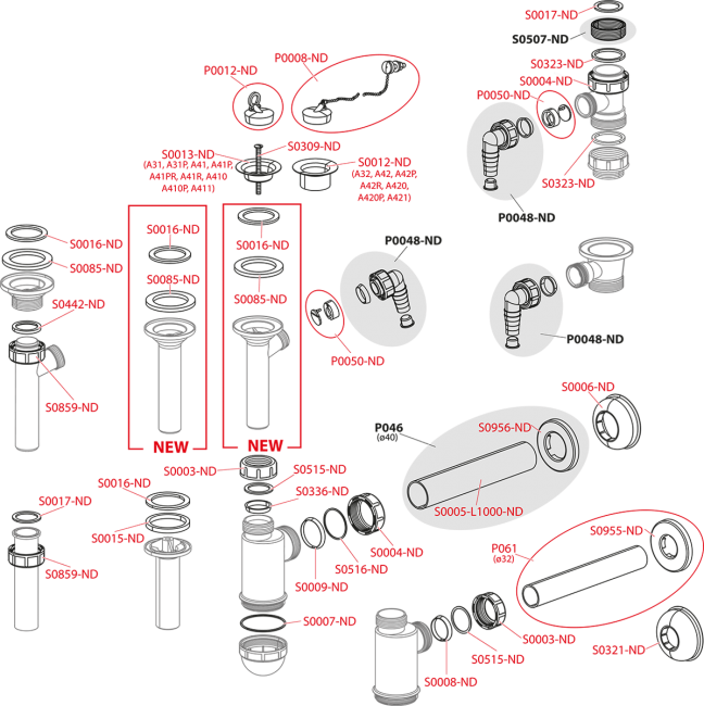 Alcaplast A430 Сифон для умывальника DN32 c накидной гайкой 5/4"