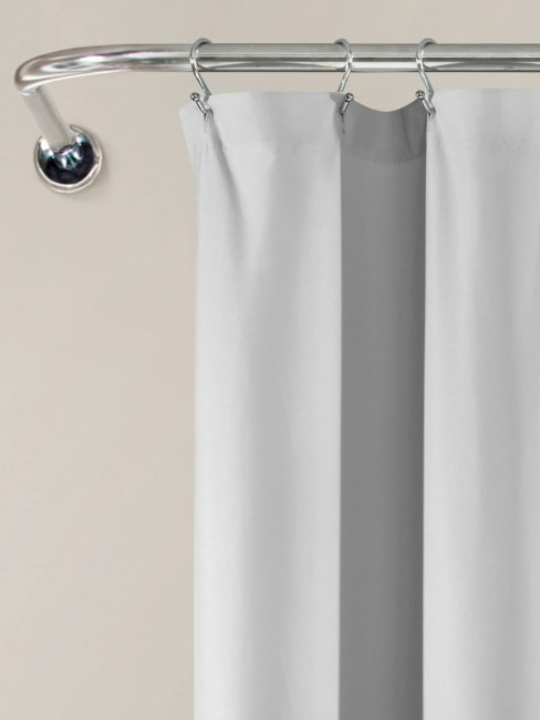 Шторка для ванной 183х183 Carnation Home Fashions Tulle Frill Grey TFL183GRY Шторка для ванной 183х183 Carnation Home Fashions Tulle Frill Grey TFL183GRY