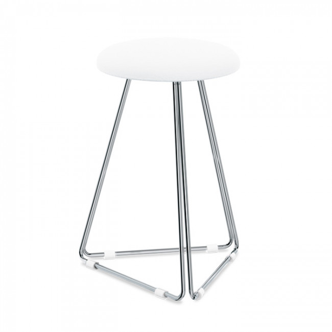 Decor Walther DW 71 Табурет 39.5x39.5x53см, напольный, цвет: хром / белый