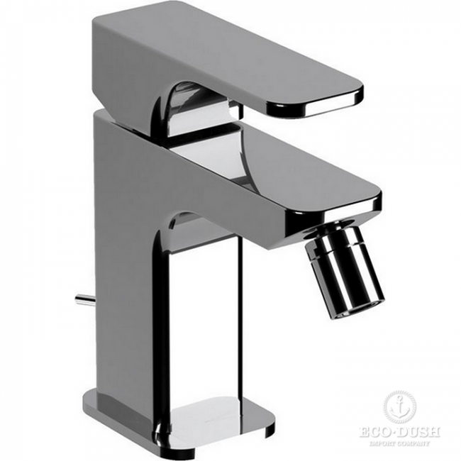 CISAL Cubic Смеситель однорычажный для биде на 1 отверстие с донным клапаном, цвет: хром