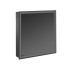 EMCO Prime Зеркальный шкаф 60xh70см с подсветкой, встраиваемый, 1 дверь, R, 2 полки, розетка, цвет: черный