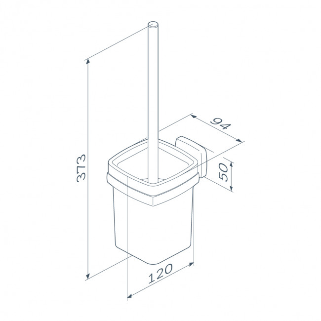 AM.PM A9033422 Gem, Стойка с туалетной щеткой, черная