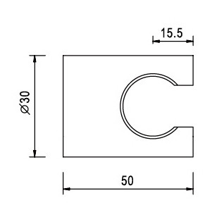Держатель ручного душа пластик RGW SP-191 21140691-01 Хром