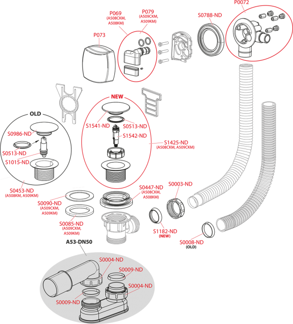 Alcaplast A508CKM Сифон для ванны CLICK/CLACK с напуском воды через перелив, хром A508CKM