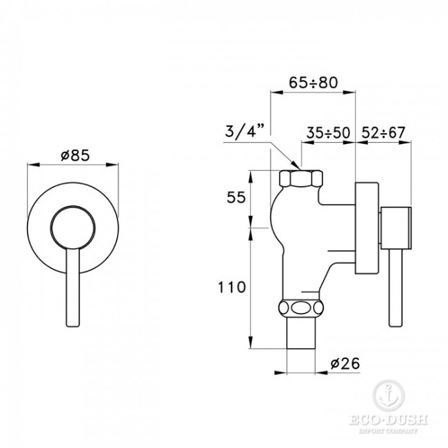 Stella 130 Запорный вентиль 703T, цвет: хром