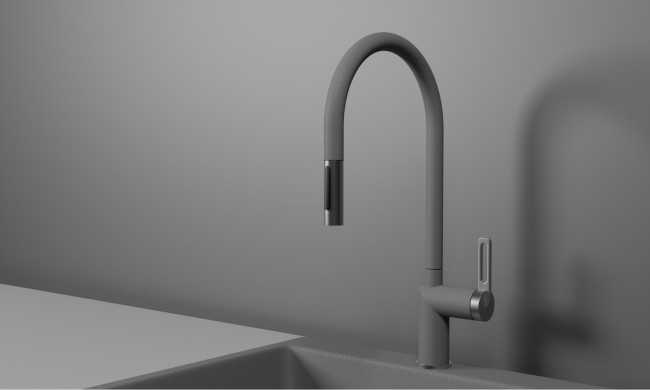 Смеситель для кухни GRANULA с выдвижным изливом (8172, АЛЮМИНИУМ) Смеситель для кухни GRANULA с выдвижным изливом (8172, АЛЮМИНИУМ)