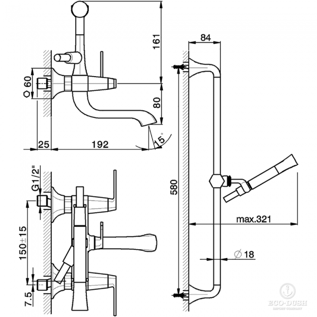 CISAL Cherie Смеситель для ванны двухрычажный, с душевым комплектом, цвет: розовое золото/черный CF0000607E CISAL Cherie Смеситель для ванны двухрычажный, с душевым комплектом, цвет: розовое золото/черный CF0000607E