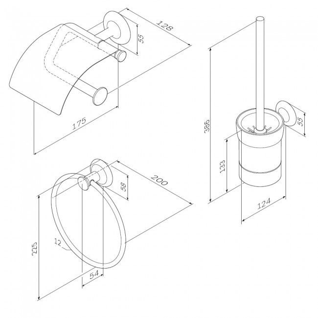 AM.PM AK80T1403W Like набор аксессуаров для зоны туалета AM.PM AK80T1403W Like набор аксессуаров для зоны туалета