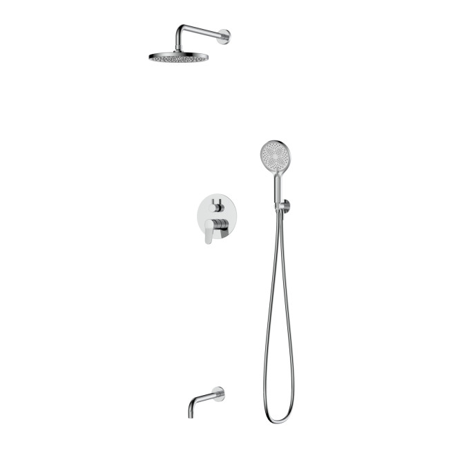Душевая система для ванны и душа DQ Leipzig встраиваемая с изливом хром (DA1765601)