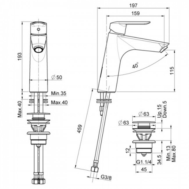 Carlo Frattini Spot Смеситель для раковины, цвет: хром