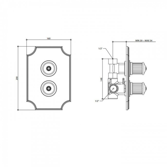 Bongio Impero Смеситель для душа, цвет: хром/Swarovski06544CR00
