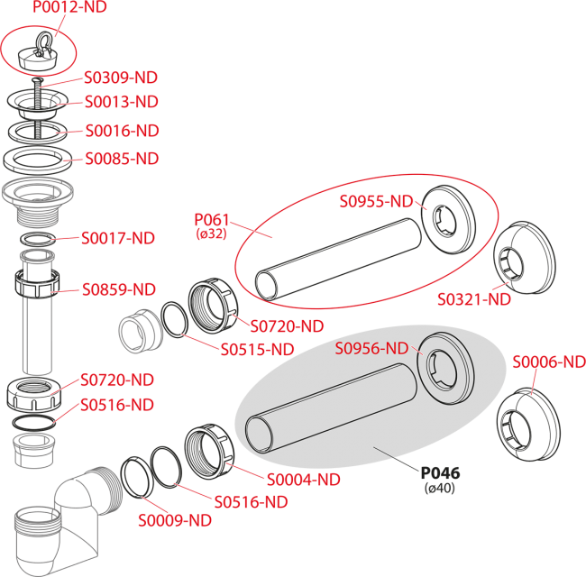 Alcaplast A45F-DN32 Сифон для умывальника и биде DN32 пластик