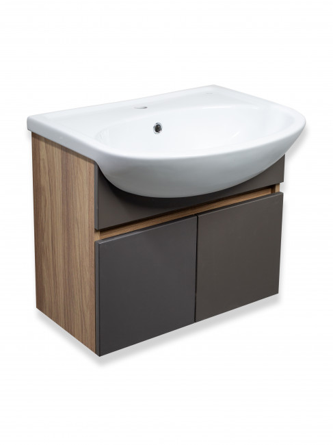 Тумба Runo Лада 50 подвесная графит под умывальник Уют 50 (00-00001367) Тумба Runo Лада 50 подвесная графит под умывальник Уют 50 (00-00001367)