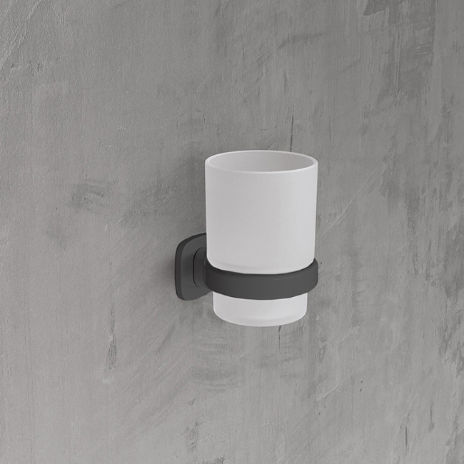 Novellini Giada Стакан, подвесной, цвет: черный матовый Novellini Giada Стакан, подвесной, цвет: черный матовый