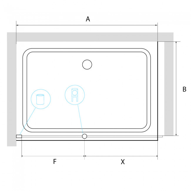 Перегородка для душа RGW WA-033 800 мм /Прозрачное