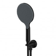Bossini Apice Комплект для душа с держателем с подводом воды, ручным душем и шлангом 1500 мм., цвет: черный матовый