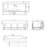 Burgbad Crono Ванна отдельностоящая 180x130x59-61 см, прямоугольная, вкл. мебель, цвет: белый