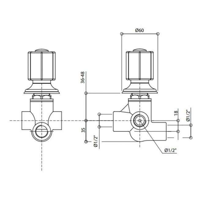 Bongio Fleur Blanc Переключатель на 2 источника, цвет: хром/белый фарфор