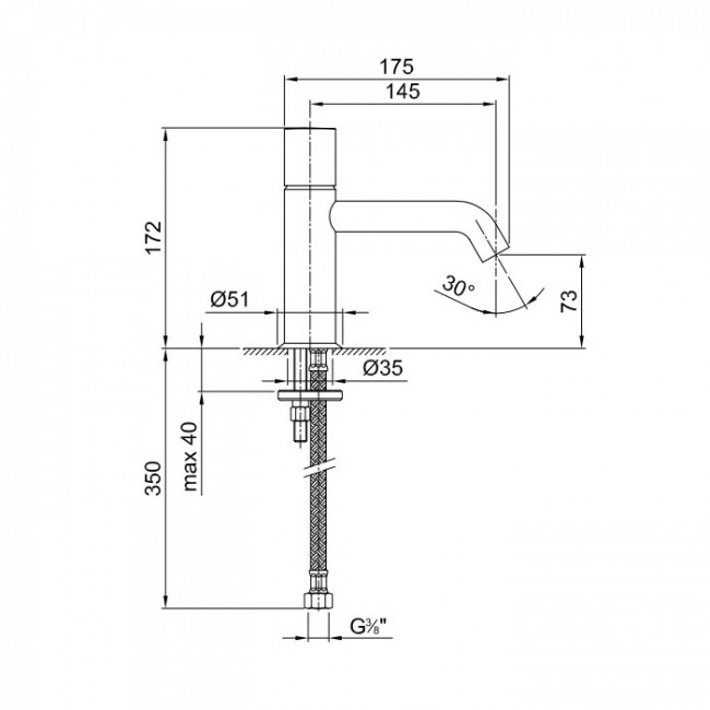 Fantini Nostromo Смеситель для раковины, 1 отверстие, удлиненный излив, цвет: нержавеющая сталь 50 93 E903WF Fantini Nostromo Смеситель для раковины, 1 отверстие, удлиненный излив, цвет: нержавеющая сталь 50 93 E903WF
