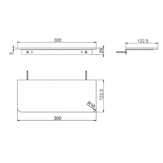 Carlo Frattini Switch Полка 300 мм., цвет: белый мрамор Carlo Frattini Switch Полка 300 мм., цвет: белый мрамор