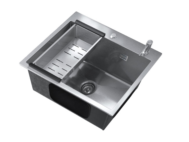 Мойка ULGRAN STEEL 500 Х 450, цвет «брашированная сталь» (US 500-001)