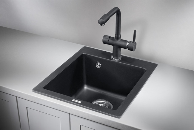 Кухонная мойка GRANULA (4201, ШВАРЦ)