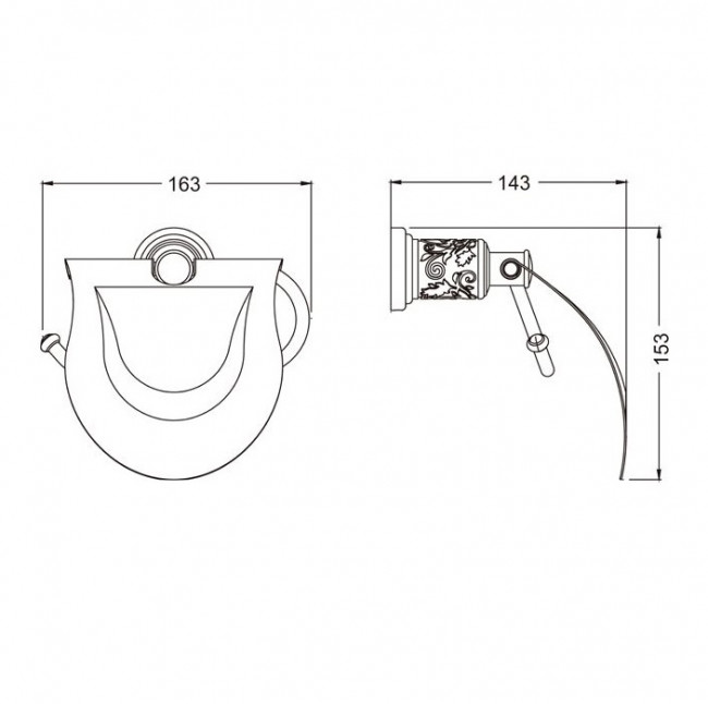 Бумагодержатель с крышкой Schein Carving 7065026 Бумагодержатель с крышкой Schein Carving 7065026