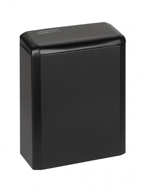 Урна для мусора с крышкой, объем 6 л Mediclinics PP0006B матовый черный