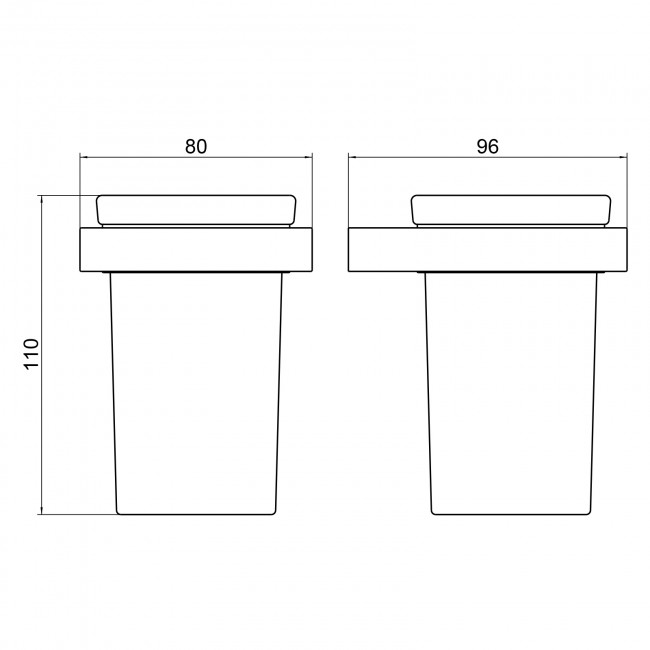 Стакан для зубных щеток Timo Petruma черное золото (15233/18)