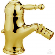 CISAL Arcana Royal Смеситель однорычажный для биде на 1 отверстие с донным клапаном, цвет: золото